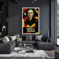 Harry S. Truman 33rd President of the United States Abstract Pop Poster
