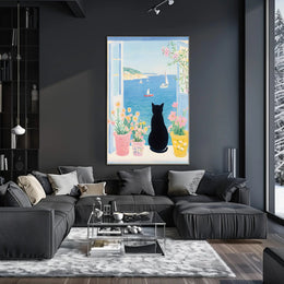 Seaside Serenity Coastal Poster Wall Art Print