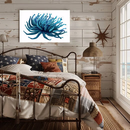 Vibrant Sea Anemone Modern Abstract Art Poster