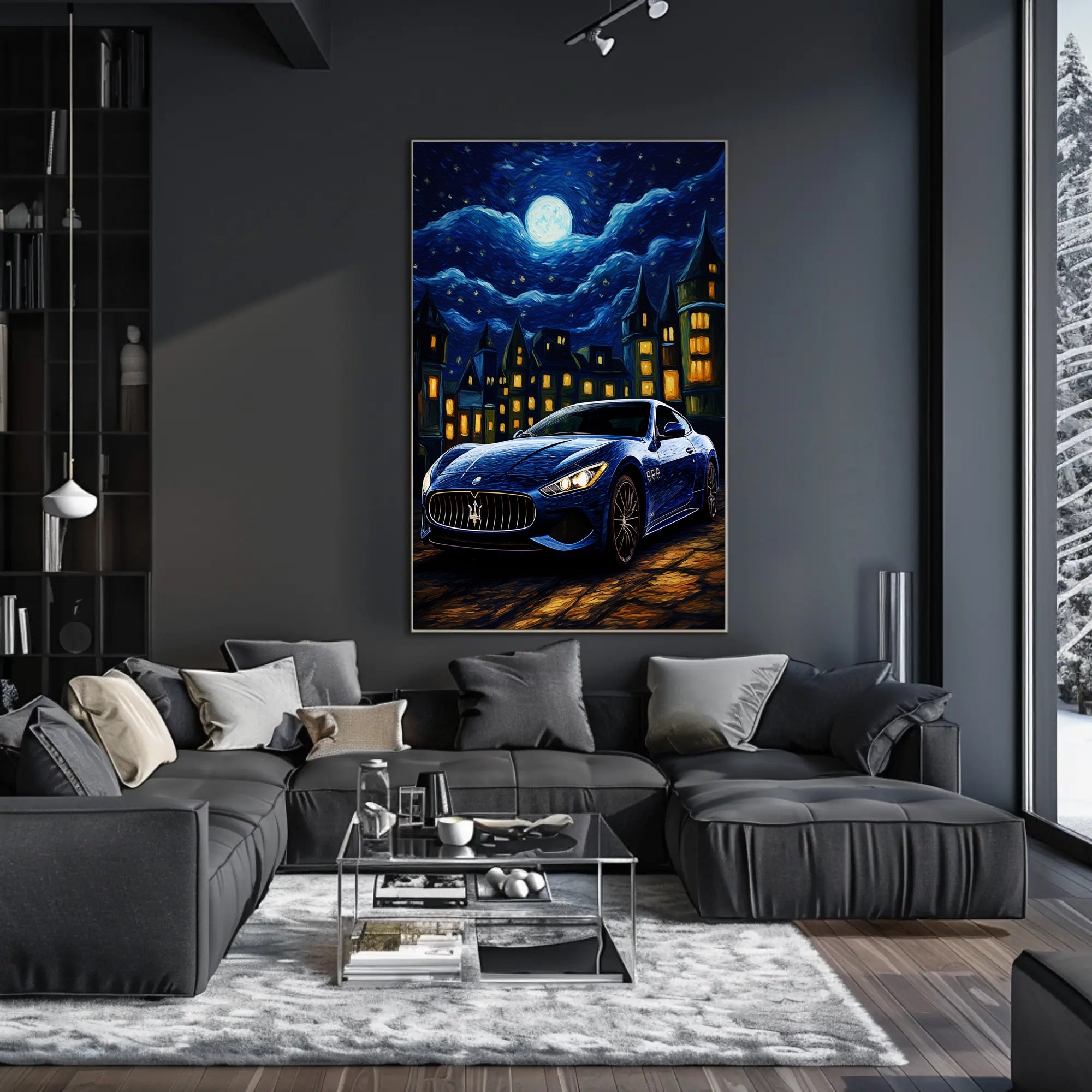 Starry Night Drive Poster PosterGoat
