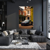 Luxury Car and Mansion Poster PosterGoat