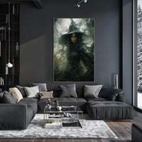 Enigmatic Witch In The Shadows Poster