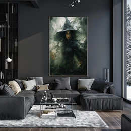 Enigmatic Witch In The Shadows Poster