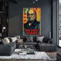 John Quincy Adams 6th President of the United States Street Art Mashup Poster