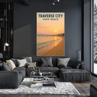 Traverse City Beach Sunset Poster