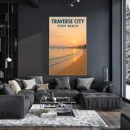 Traverse City Beach Sunset Poster