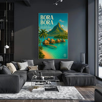 Bora Bora Vintage Escape Travel Poster PosterGoat
