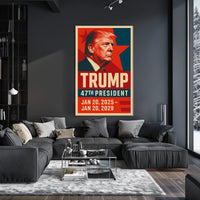 Trump Visionary Legacy Patriotic Pop Art Futurism Poster