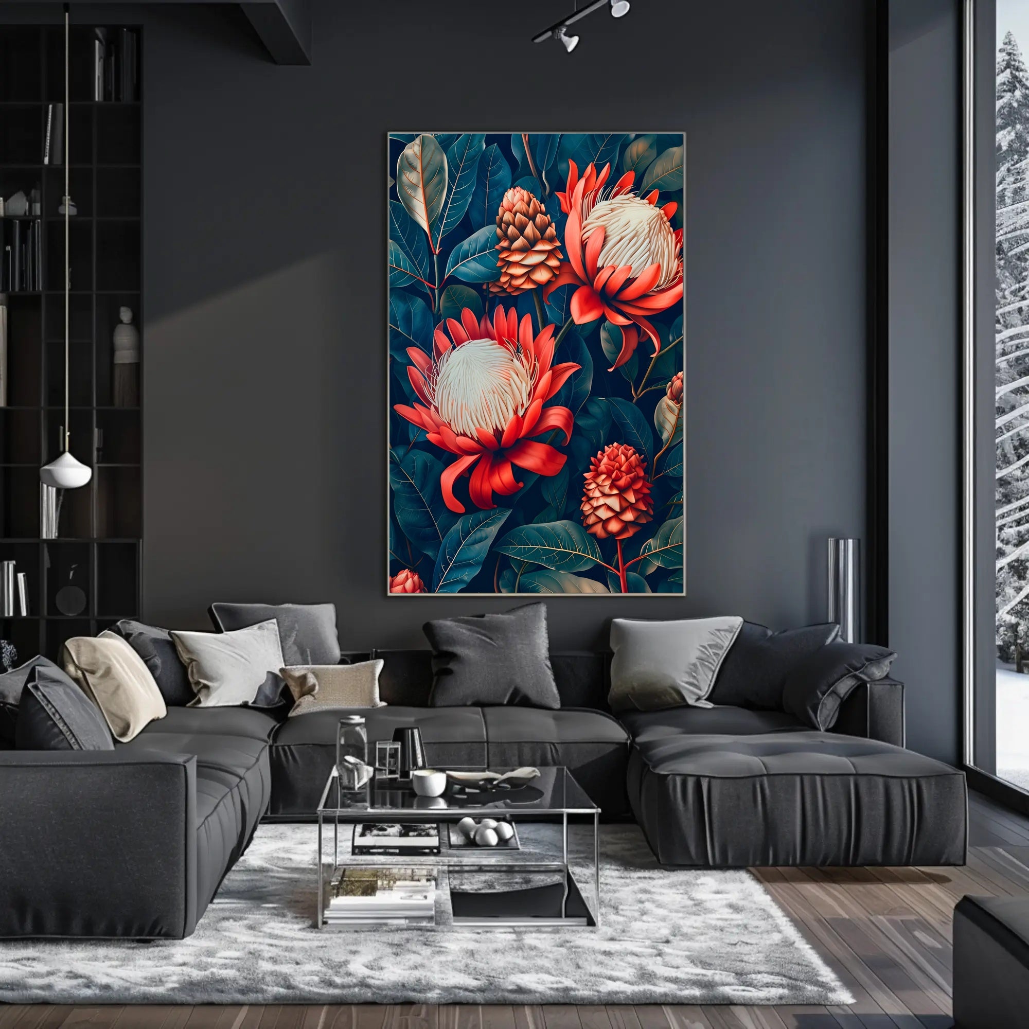 Vibrant Floral Symphony Wall Art Print