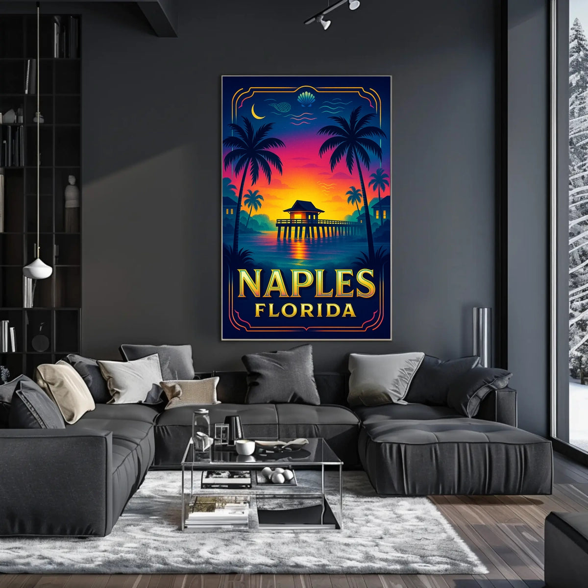 Naples, Florida Tropical Sunset Poster