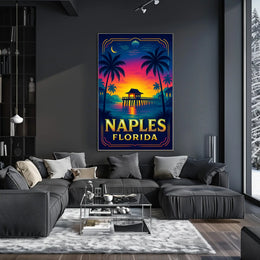 Naples, Florida Tropical Sunset Poster