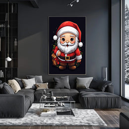 Santa Claus Cartoon Poster: Festive Holiday Cheer