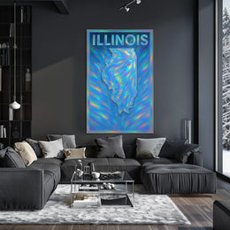Illinois A Vibrant Tribute Poster