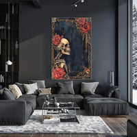 Gothic Skeleton Roses Artistic Poster