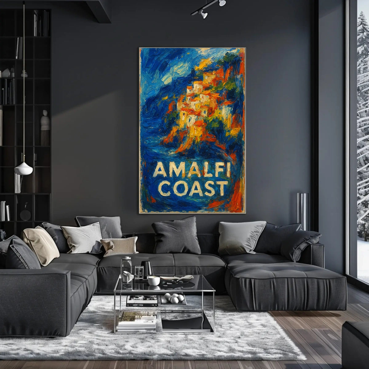 Amalfi Coast Poster Wall Art Coastal Decor 18x24 Scenic