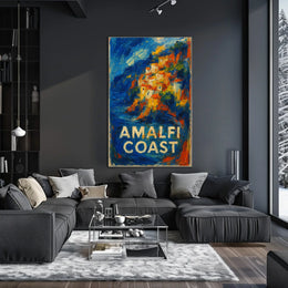 Amalfi Coast Poster Wall Art Coastal Decor 18x24 Scenic