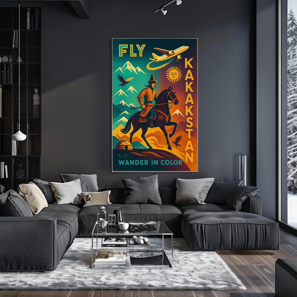 Wander In Color Explore Kazakhstan Poster