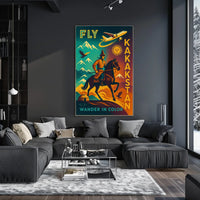 Wander In Color Explore Kazakhstan Poster