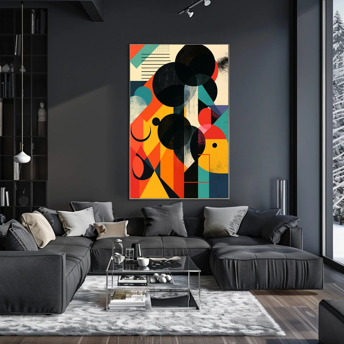 Abstract Geometric Composition Abstract Poster