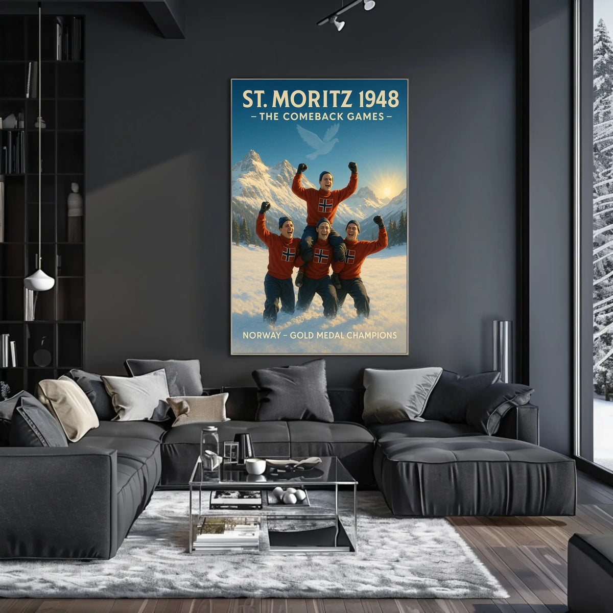 St. Moritz 1948 The Comeback Games Poster