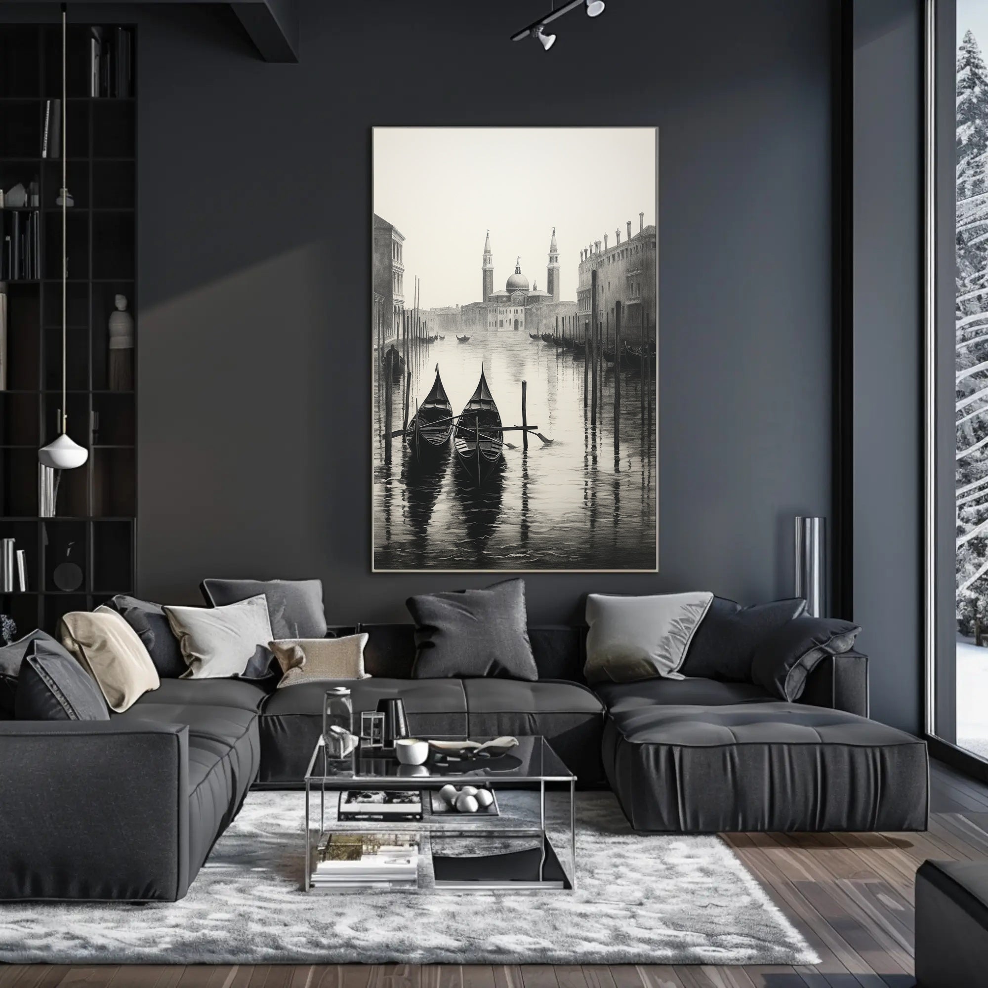 Gondolas On A Venetian Canal Poster