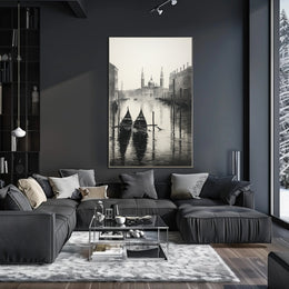 Gondolas On A Venetian Canal Poster