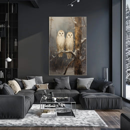 Winter Owls Poster
