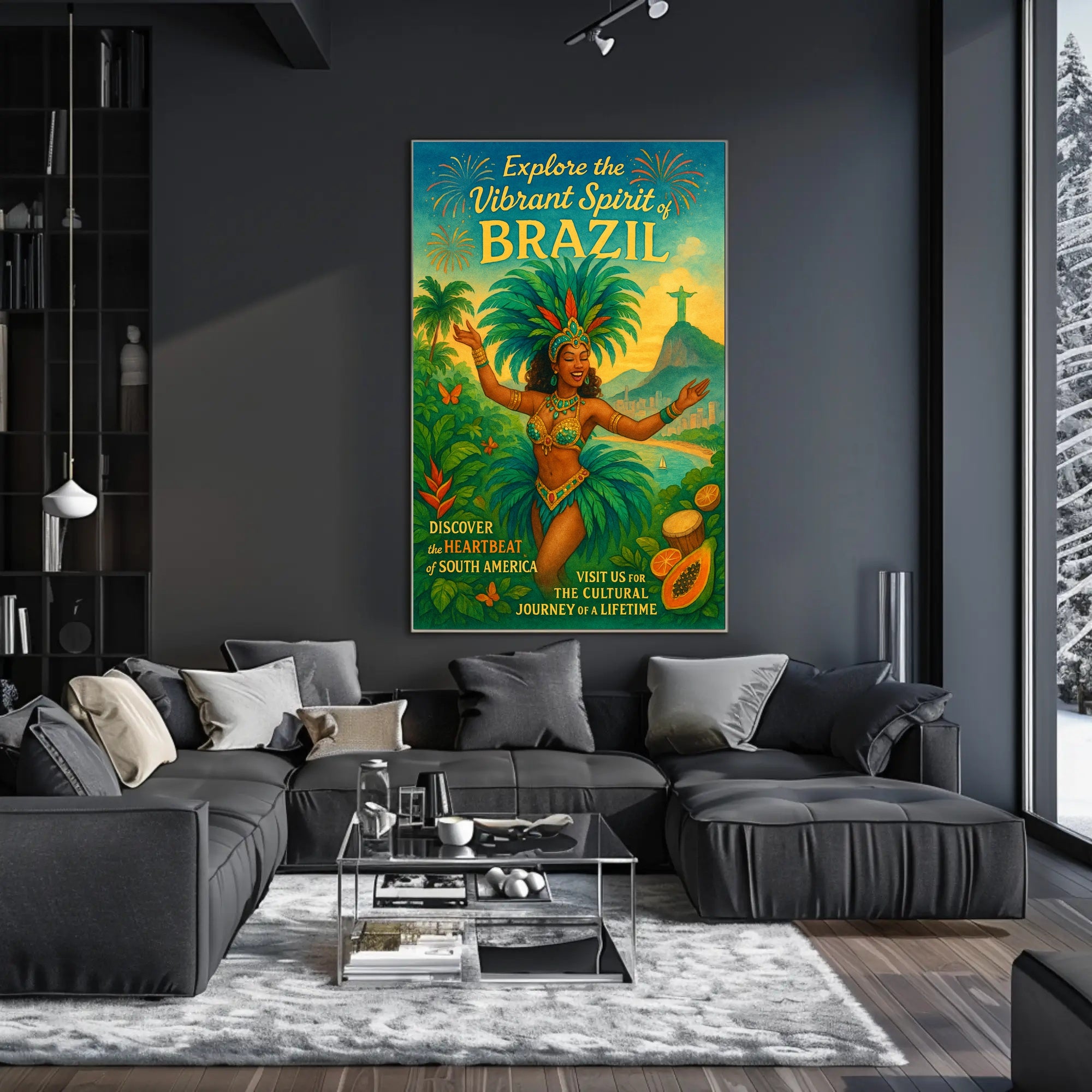 Explore The Vibrant Spirit Of Brazil Poster