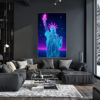 Neon Liberty Poster