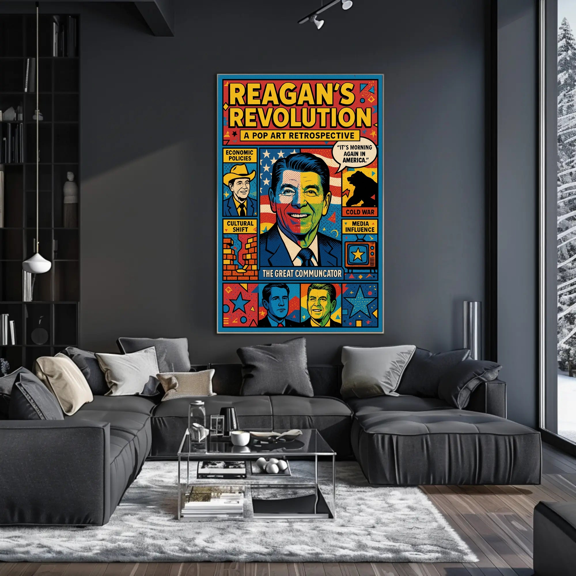 REAGAN'S REVOLUTION Pop Art Political History Poster