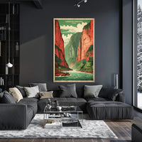 Sumidero Canyon Vintage Travel Poster