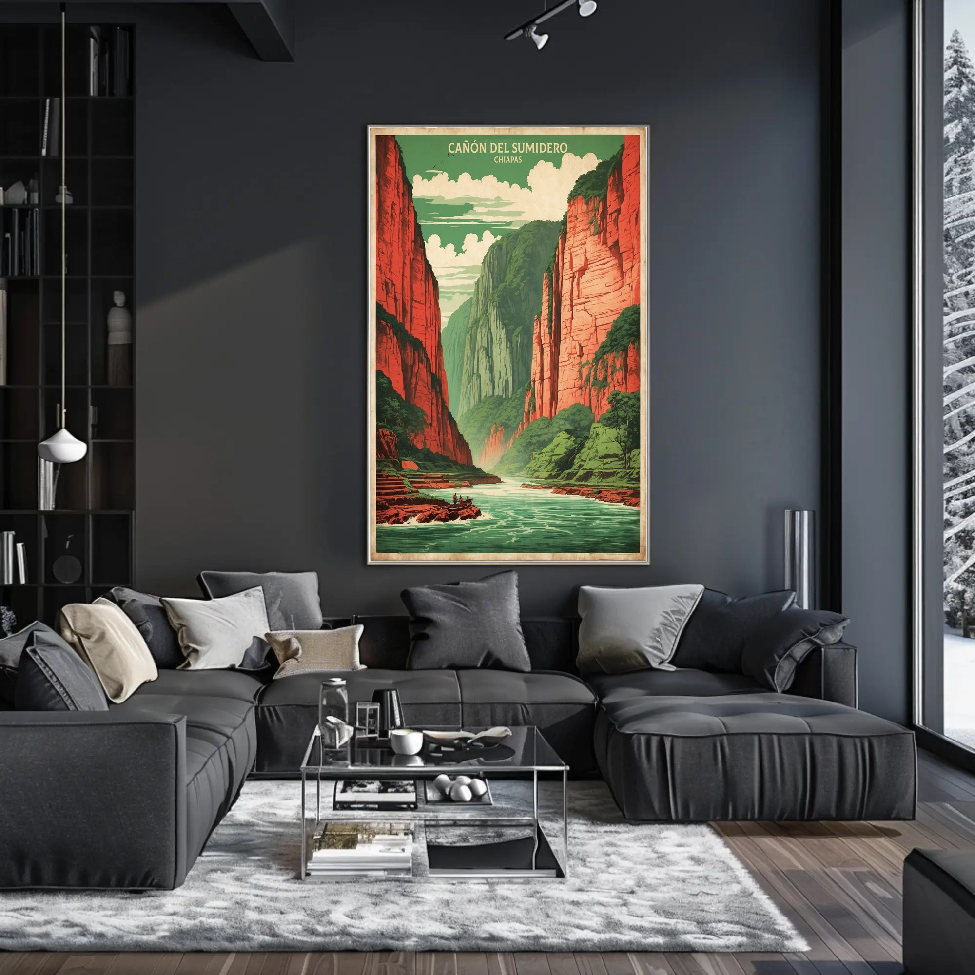 Sumidero Canyon Vintage Travel Poster