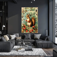 Festive Woodland Squirrel Poster