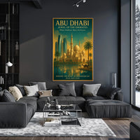 Abu Dhabi Wonders Tradition Meets Modernity Travel Poster