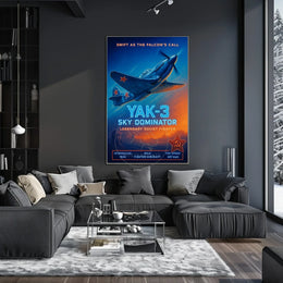 YAK-3 Fighter Plane WWII Propaganda Poster