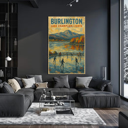 Burlington Lake Champlain Lights Poster