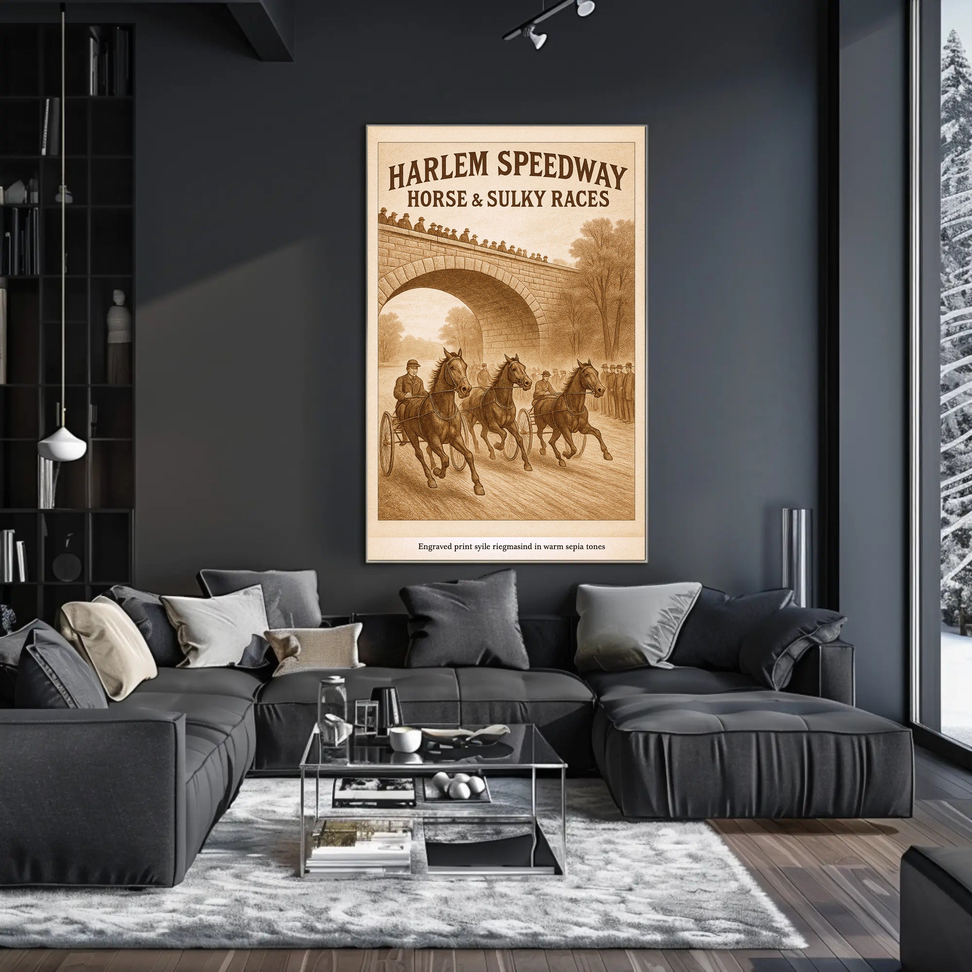 Harlem Speedway Horse Racing Poster PosterGoat