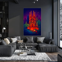 Barcelonas Iconic Landmarks Poster