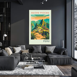 Machu Picchu Adventure: Stylized Travel Poster