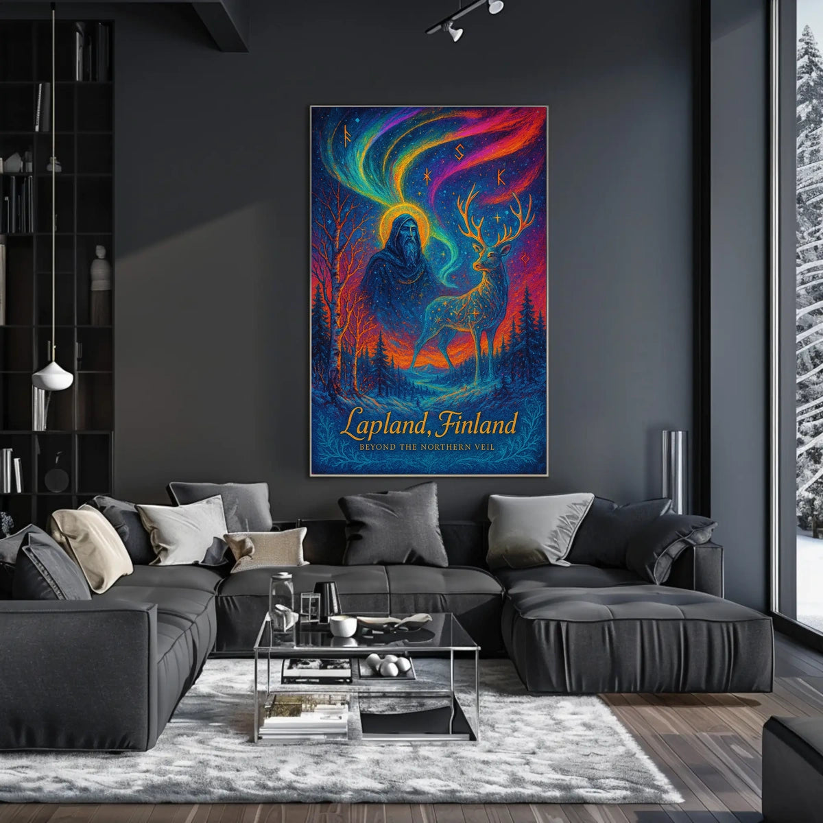 Beyond the Northern Veil: Mystical Lapland Poster