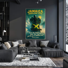 Jamaica Bobsleigh Team Winter Games Poster