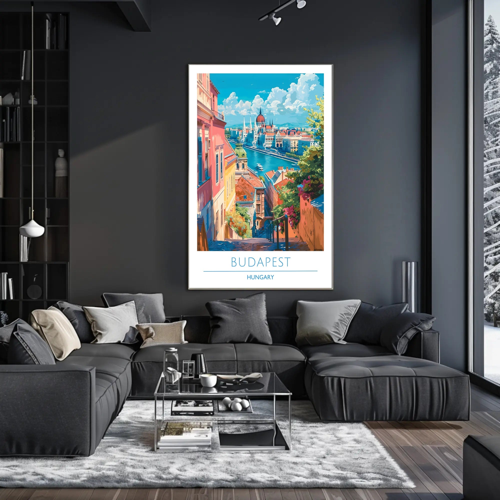Vibrant Budapest Cityscape Travel Poster