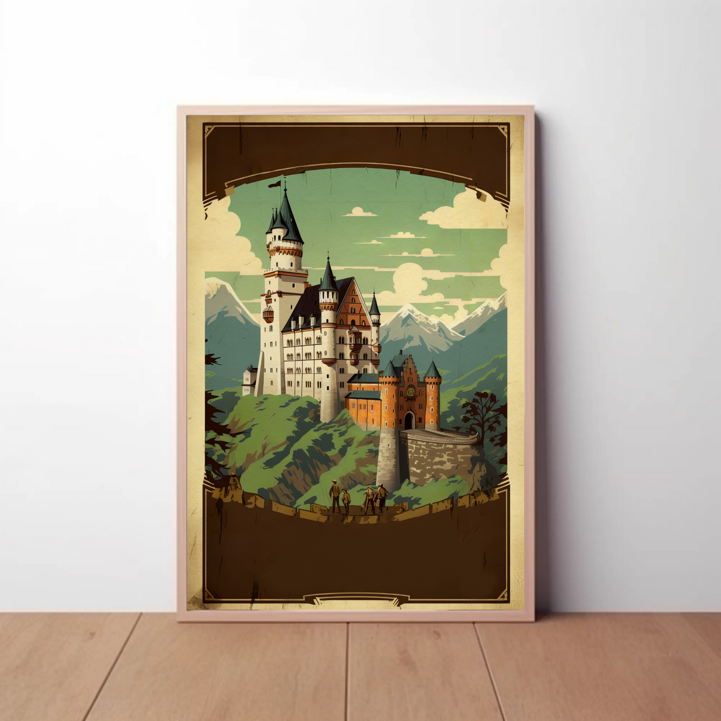 Fairytale Castle In Bavarian Mountains Travel Poster