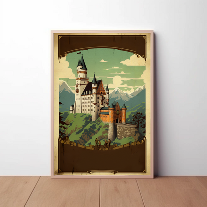 Fairytale Castle In Bavarian Mountains Travel Poster
