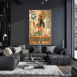 Futuristic Skyline Silhouette Art Deco Poster