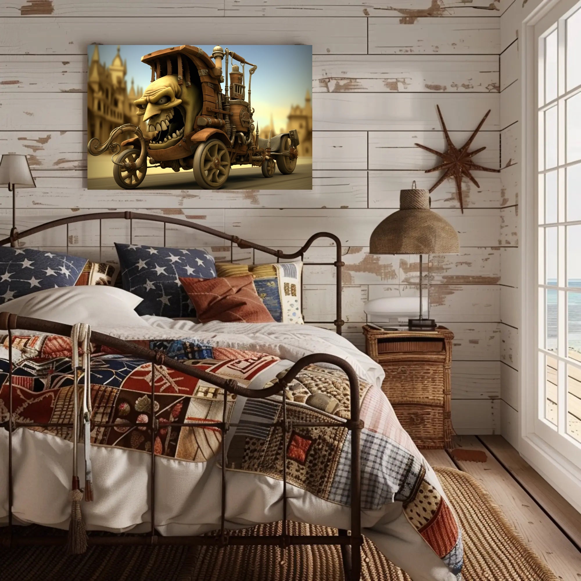 Fierce Steampunk Hybrid Vehicle Fantasy or Mythology Poster