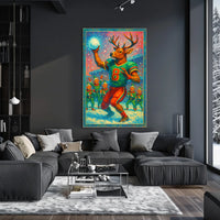 Festive Reindeer Celebration Sports Poster