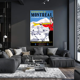 Wintertime in Montreal Poster