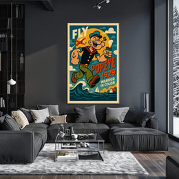 Popeye Vintage Poster Print 1929 Wander In Color
