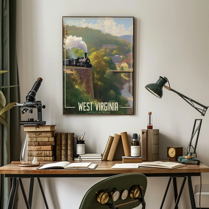West Virginia United States Vintage Poster